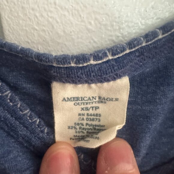 American Eagle Jr Strap Tank Top XS Navy - Picture 3 of 3